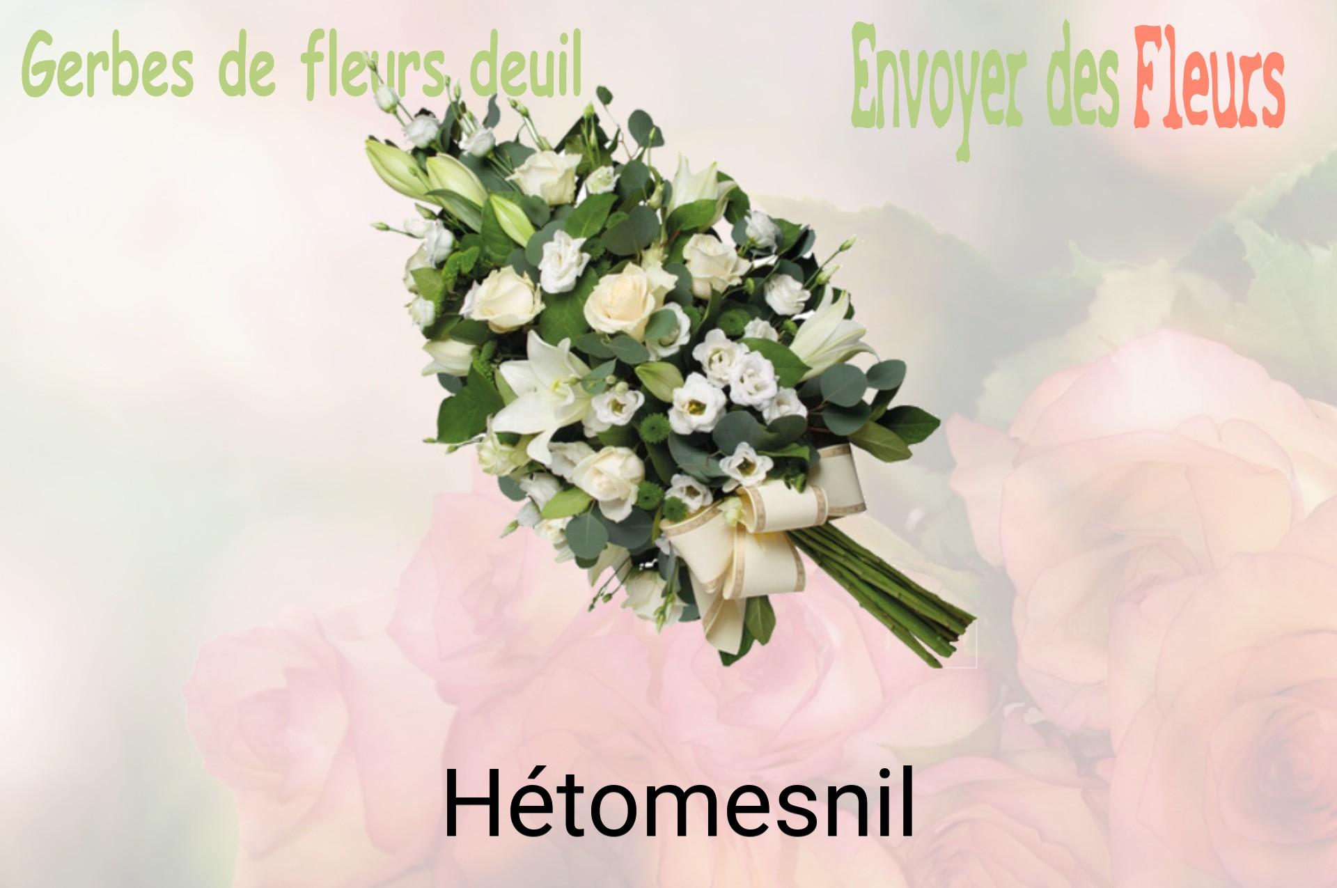 Gerbe de fleurs de deuil livrée à Hétomesnil